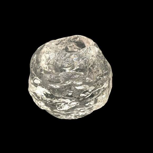 Crystal Snowball Votive Candle Holder Ann Warff Sweden For Kosta Boda 3.15 In - Picture 2 of 7